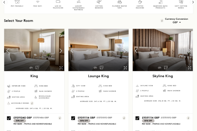 a screenshot of a hotel room